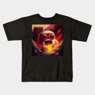 A very fierce and monstrous dig with red lightning dug and red eyes Kids T-Shirt